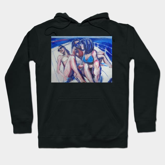 Friends - Girls Fun With Yachting Hoodie by CarmenT